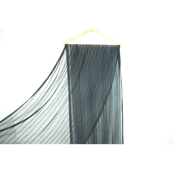 Beaded Silk Scarf 70" x 20" Sheer Whimsigoth 90s Witchy Y2K Rectangle Shawl - Picture 9 of 14